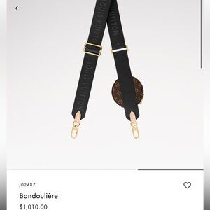 Louis Vuitton Black and Brown Bandoulière Strap